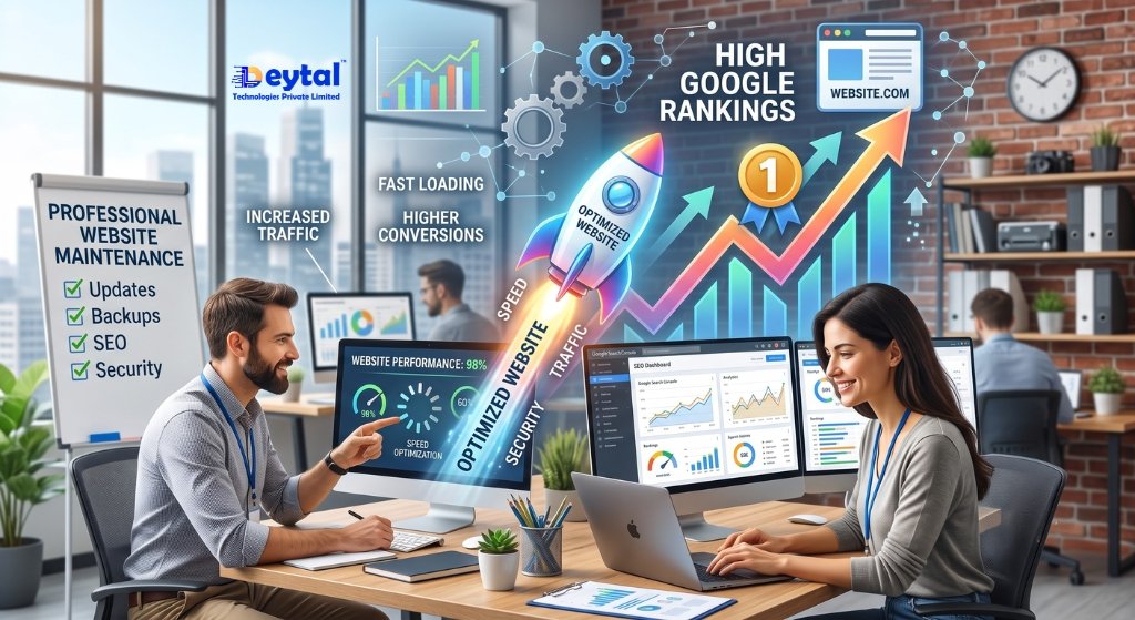 High Google Rankings and Website Performance with Professional Website Maintenance